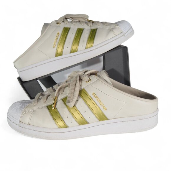 Adidas Superstar Mule 'Bliss Gold Metallic' Women's 8.5 Classic FZ2267 - Picture 1 of 11